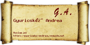 Gyuricskó Andrea névjegykártya