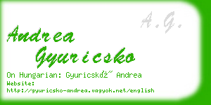 andrea gyuricsko business card